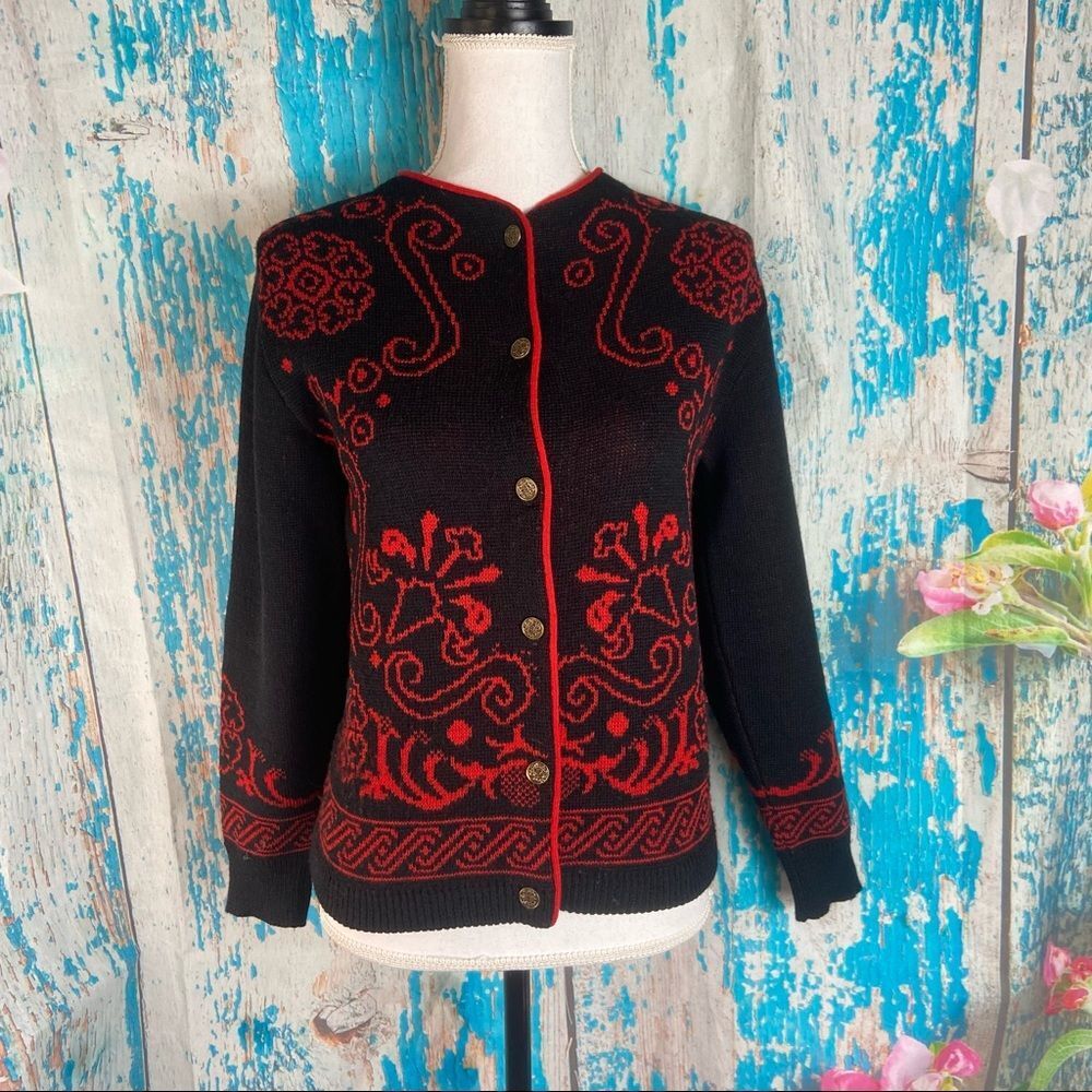 Pendleton embroidered button down sweater - image 1