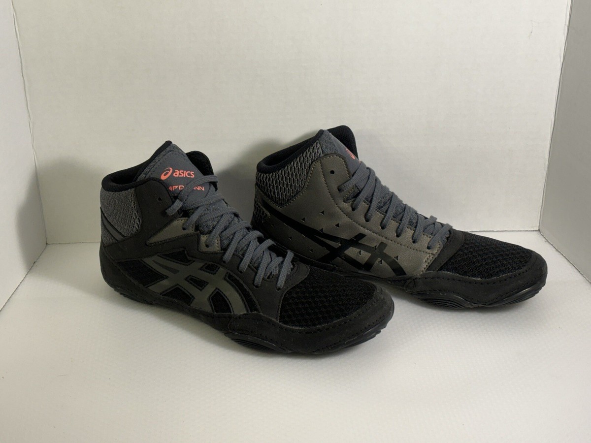 Asics Snapdown 3 Wrestling Shoes Black Grey 1081A031 Wide Mens US 13 ASICS Youth Snapdown 3 GS Wrestling Shoes Black/Gunmetal  main image 3