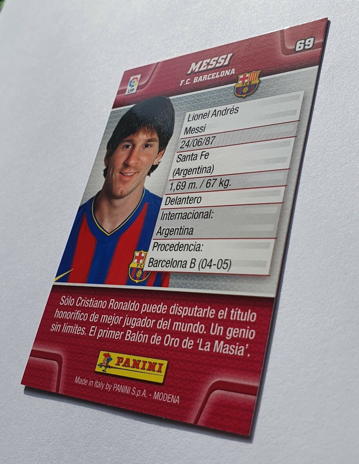 Lionel Messi #352 Panini Futebol 2010/11 Craques do Mundo - Argentina