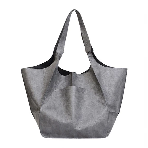 Women Large Capacity Soft Leather Casual Tote Shoulder Bag Retro Shopper Handbag - Picture 6 of 35