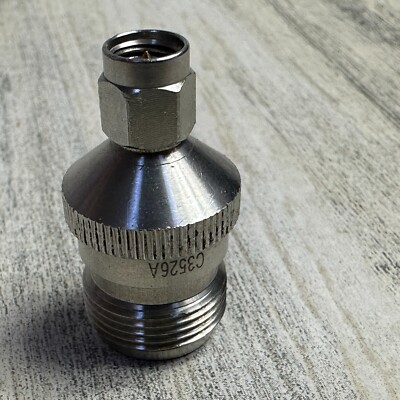 CentricRF C3526A SMA Male to N Female Adapter 18Ghz VSWR 1.2 S Steel 8 in-lbs