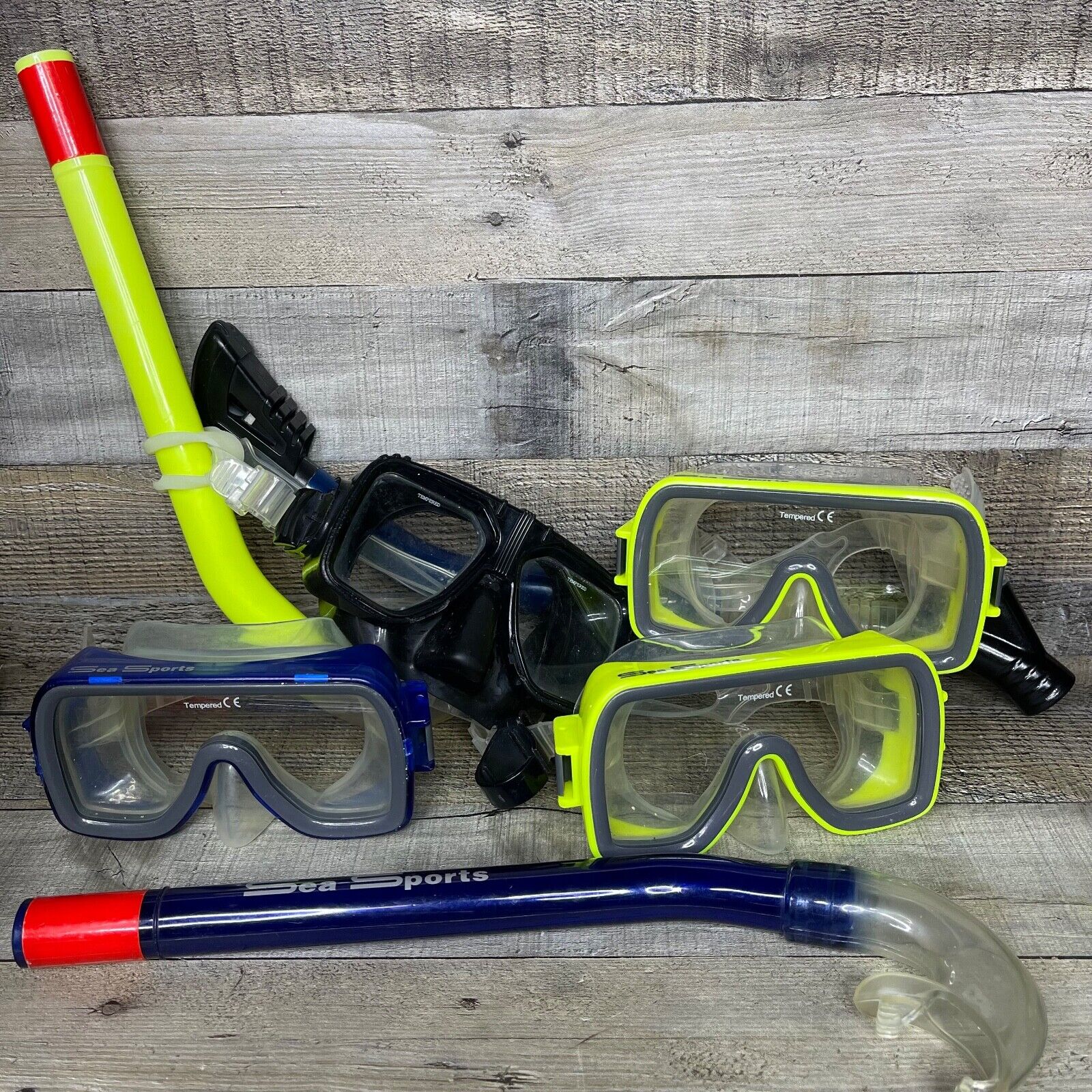 Sea Sport Dive Mask Goggles and Snorkels Lot Tempered Glass eBay