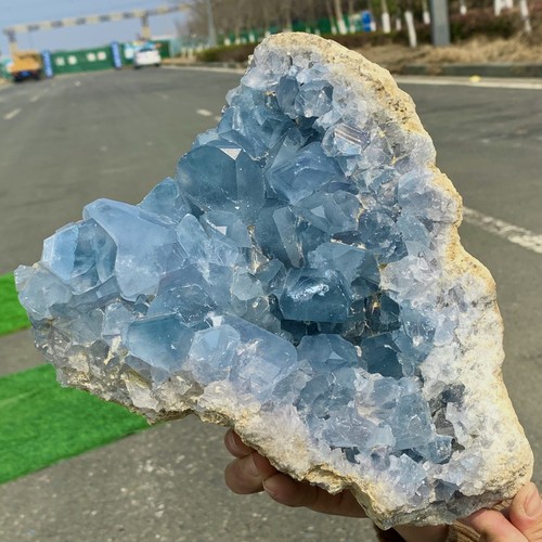 12.54LB Natural Blue Celestite Geode QuartzCrystal Mineral Specimen Healing - Bild 7 von 24