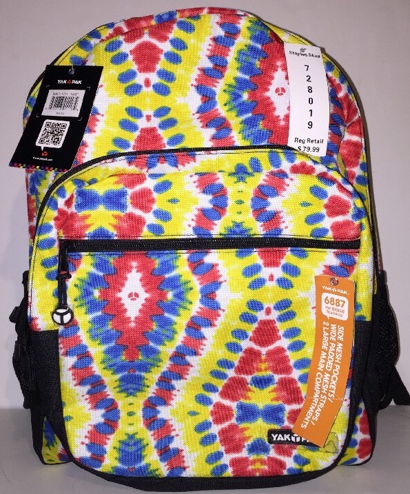 Yak Pak Backpack Tie Dye Large BTS Canvas Book Bag School  display picture 1