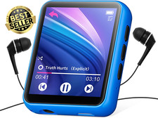 32GB MP3 Player Bluetooth 5.0 Full Touch HiFi Music Player w/ FM Radio & Speaker