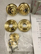 Solid Polished Brass Round Door Knob Handle PERIOD BRASS 6952-03~Colonial Style