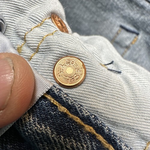 VTG (Big E) LEVI'S 501 '93 Straight Fit 33x32 Acid Wash, Button Fly, Made in USA - Picture 15 of 18