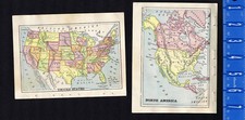 United States  North America Map Prints - 1889 World Geography