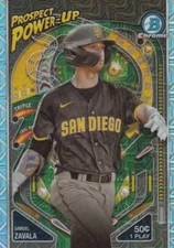 SAMUEL VAZALA BOWMAN CHROME ROOKIE POWER UP MOJO REFRACTOR RC PADRES #2 2024