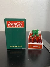 Coca Cola Bottle 1990 Christmas Ornament Willitts Galleries with Box
