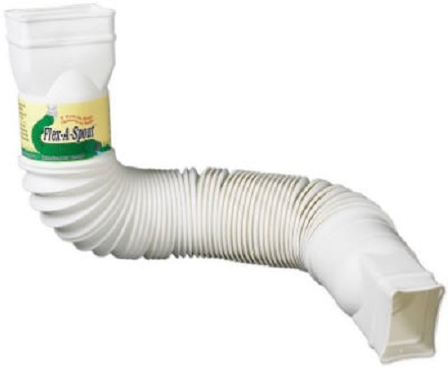 (12) Amerimax 85010 Universal White Flexible Poly Downspout Extensions