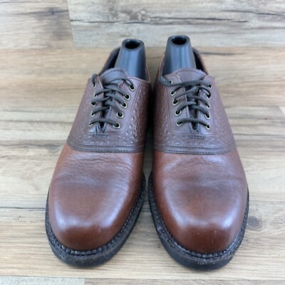 H.S Trask Shoes Casual Oxford Brown Leather Round Toe Lace 