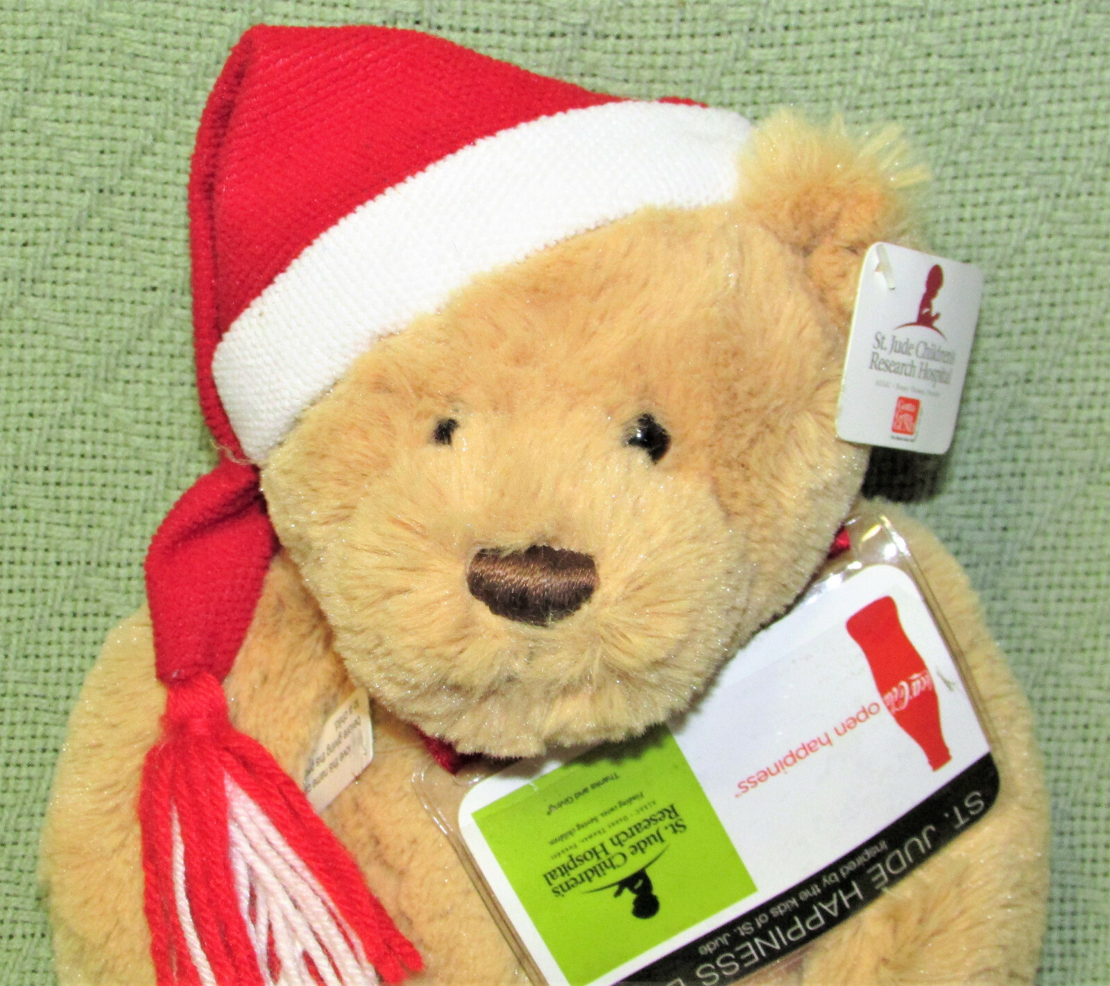 GUND SANTA CLAUS PLUSH TEDDY BEAR ST. JUDE HOSPITAL STUFFED ANIMAL w