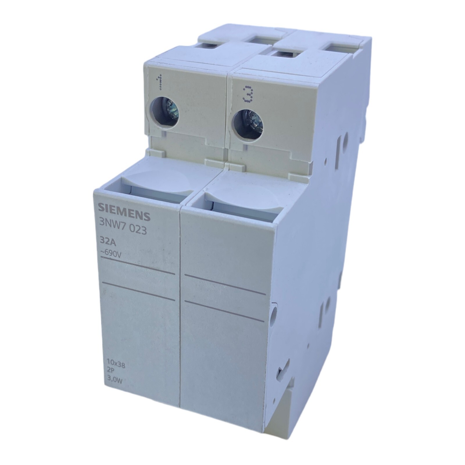 Siemens 3NW7023 Cylinder Fuse Holder 32A 690V AC 2 Pole DIN Rail