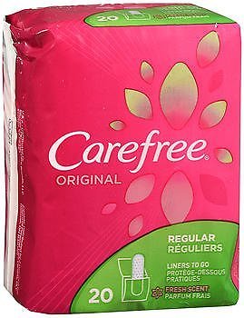 Carefree Original regular to go Fresh scent pantyliner-20 ct (380041000475)
