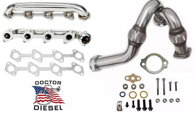 03-07 FOR Ford Powerstroke F250 F350 6.0 Stainless Exhaust Manifolds And Y Pipe