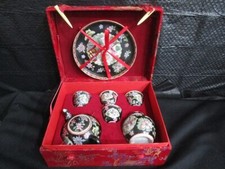 Vintage Mini Oriental Porcelain Tea Set - In Original Box