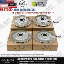 4 pcs Front Rear Brake Rotor kit With Holes for Maserati Quattroporte Ghibli 17+