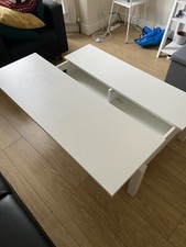 coffee table lit up with storage
