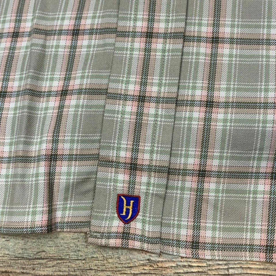 Nueva Camisa Henry Jacobson Abotonada Martin Marrón Taupe Rosa Gris Cuadros Grande Foto 4 de 4