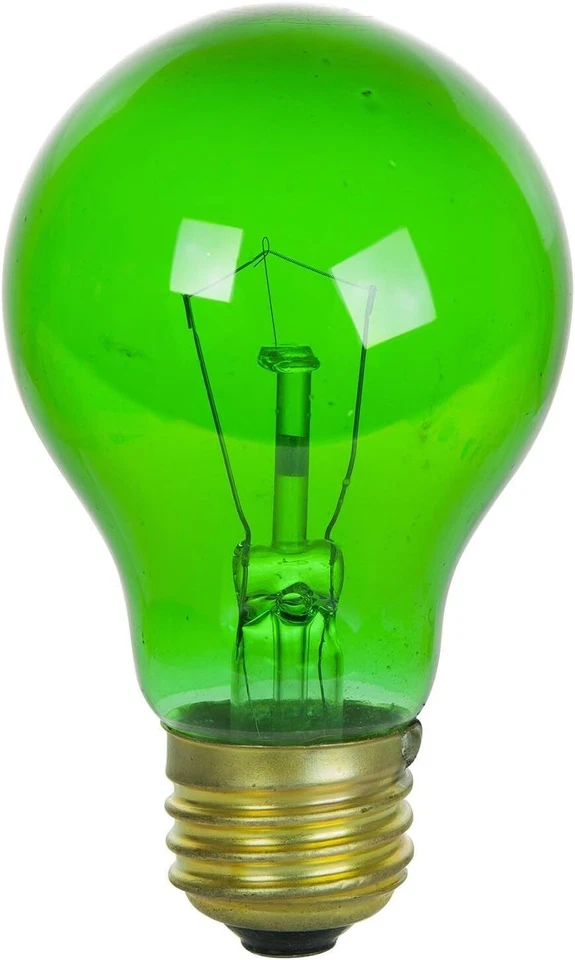 12Pack 25W A19 Light Bulb, Ceramic Green Edison Bulb, Dimmable, E26, 120V - Image 2 of 3