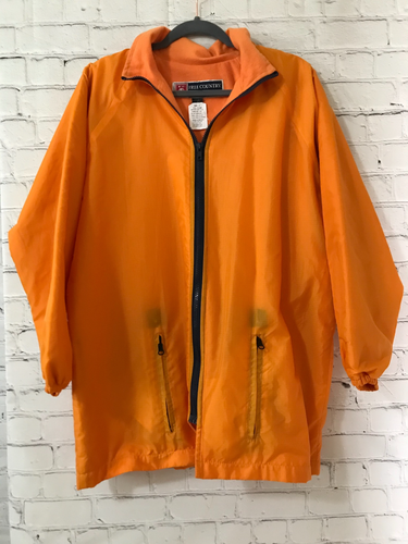 USA Mens Orange Solid Nylon Hooded 