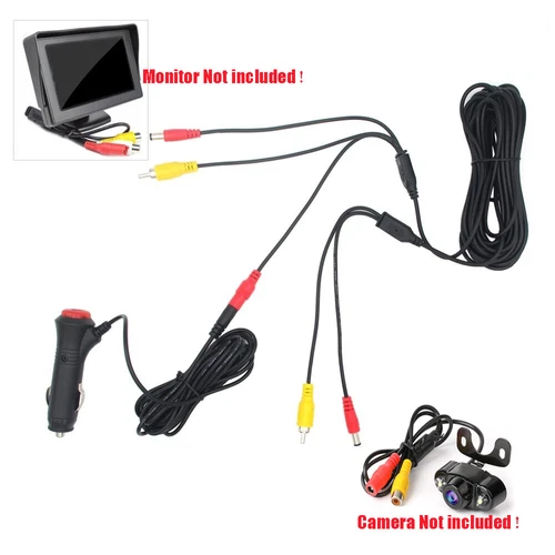 6/10/15/20 Meter Auto Video Cinch Verlängerungskabel für Backup Rückfahrkamera Kabel - Bild 4 von 14