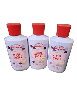 Bath & Body Works 4EVER SWEET Body Wash SWEETHEARTS  VALENTINES DAY X3  NEW!