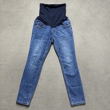 Indigo Blue Maternity Jeans Womens Petite Medium Secret Fit Belly Skinny Denim