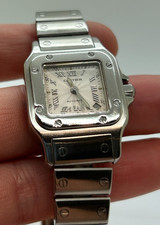Cartier Santos Galbee Steel Automatic Watch 2423 24 mm Guilloche 4