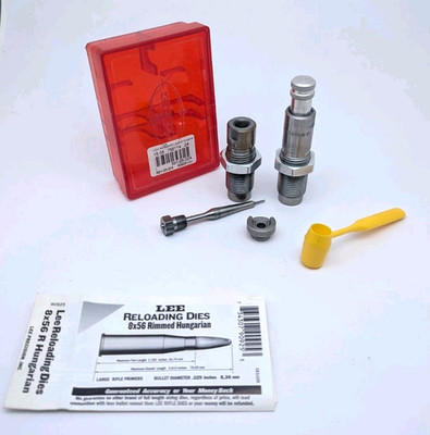 Lee 2 Die Set 8x56 R Hungarian Reloading Ammo w/ Shell Holder F/S RFL34