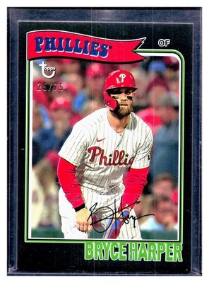 2023 Topps Brooklyn Collection Black /75 Bryce Harper Philadelphia Phillies SP