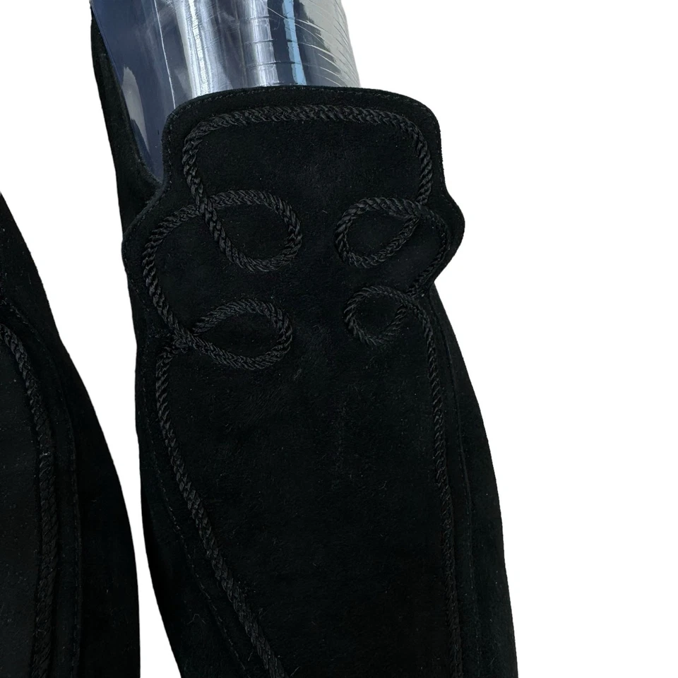 Винтажные черные замшевые кожаные мокасины без задника D'Rossana сделано в Италии 7,5 М - Изображение 2 из 4