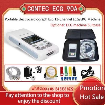 CONTEC Ecg90a Portable electrocardiograph ecg 12-Channel ECG/EKG Machine 