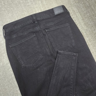 American Eagle Jeans Women 6 Long Hi Rise Jegging Stretch Denim Y2K Black Preppy