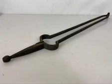 Antique Iron Fireplace Tongs #6