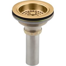  Brushed Modern Brass Kohler Duostrainer Basket Strainer with Sink Drain an