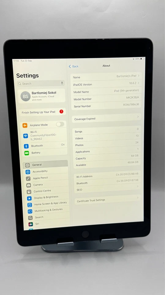 Apple iPad (9th generation) · 64GB · Wi-Fi, photo 2 of 5