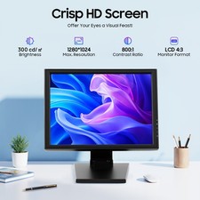17in LCD Touchscreen Monitor Adjustable Angle LCD Display 4:3, 5ms, 1280x1024