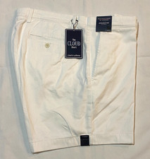 NWT- Roundtree  Yorke Men's 5" inseam White 38W  Straight Fit Chino Shorts,