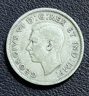 80% Silver 1939 King George Canadian Quarter, 25 Cents