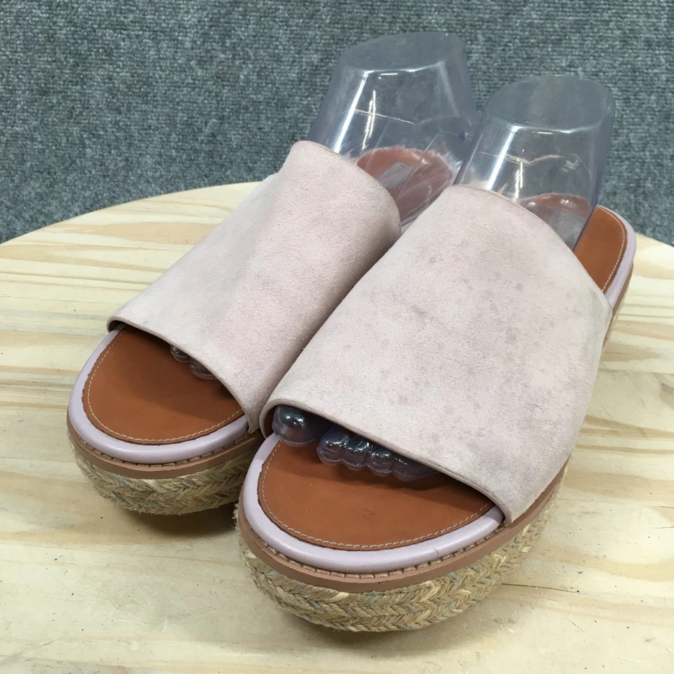 Sandalias FitFlop para mujer 10 Eloise sin cordones plataforma cuña alpargata deslizables rosa Foto 3 de 4