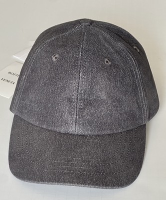 Bottega Veneta Printed Leather Baseball Cap Gray Hat L (59  display picture 1