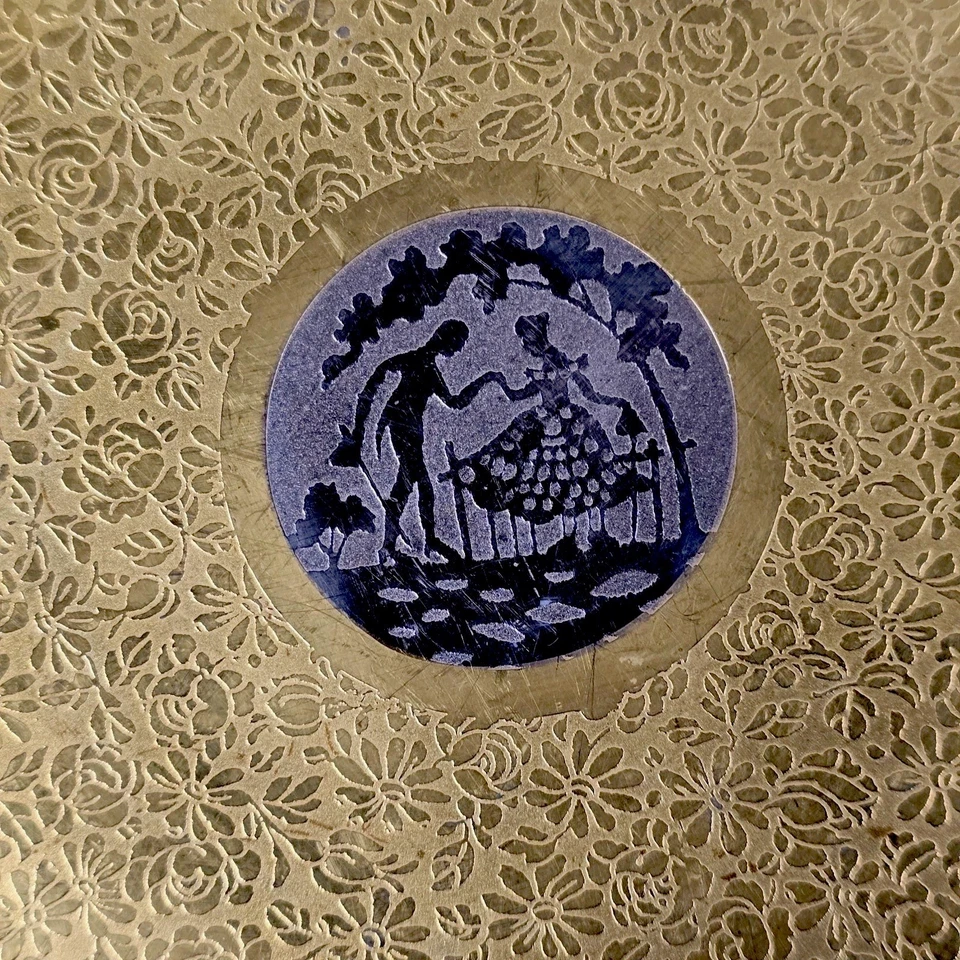 1930 PA Arzberg Baviera 11” Bandeja Placa 24 Monedas Oro Platino Medallón Foto 4 de 4