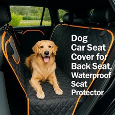 Dog Car Seat Cover for Back Seat, Waterproof Seat Protector Scratchproof ,Black