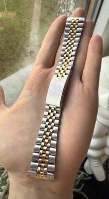 Generic Bicolor Jubilee Watch Bracelet Armband Uhr Vintage Edelstahl 20mm