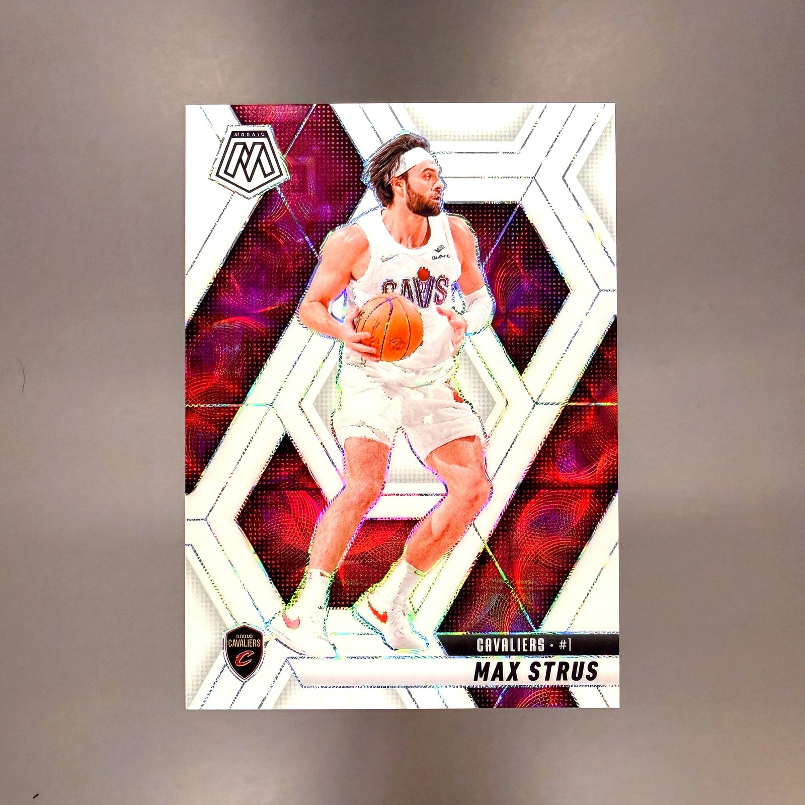 MAX STRUS 2024-25 Panini Mosaic White Scope Prizm /25 Cavaliers #11 RARE SP MINT