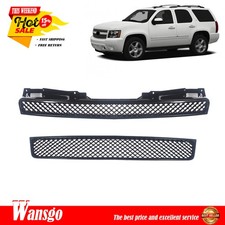 Mesh Front Hood Grille Upper Lower Grill For Tahoe Suburban Avalanche 2007-2014