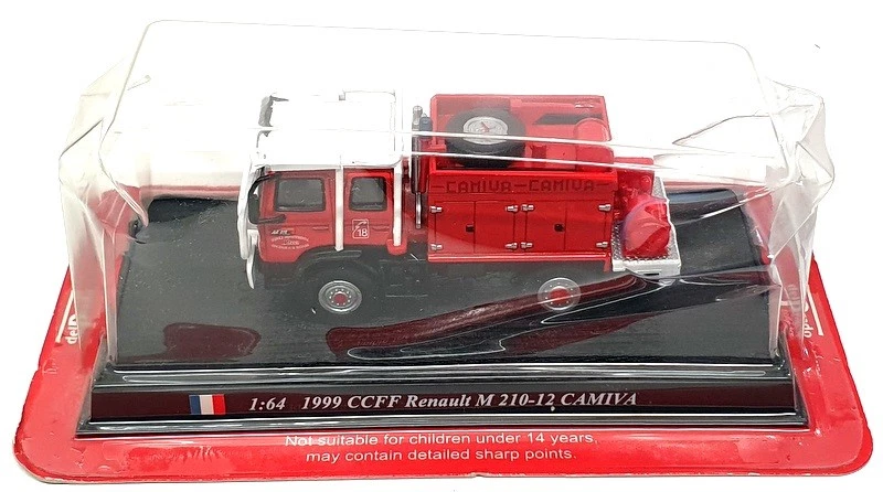 Del Prado 1/64 Scale FEN32 - 1999 Renault Camiva Fire Engine Truck - Red/White - Image 4 of 4