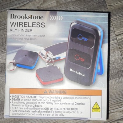 Brookstone Wireless Key Finder, Two Color-Coded Keychains, Compact Pager